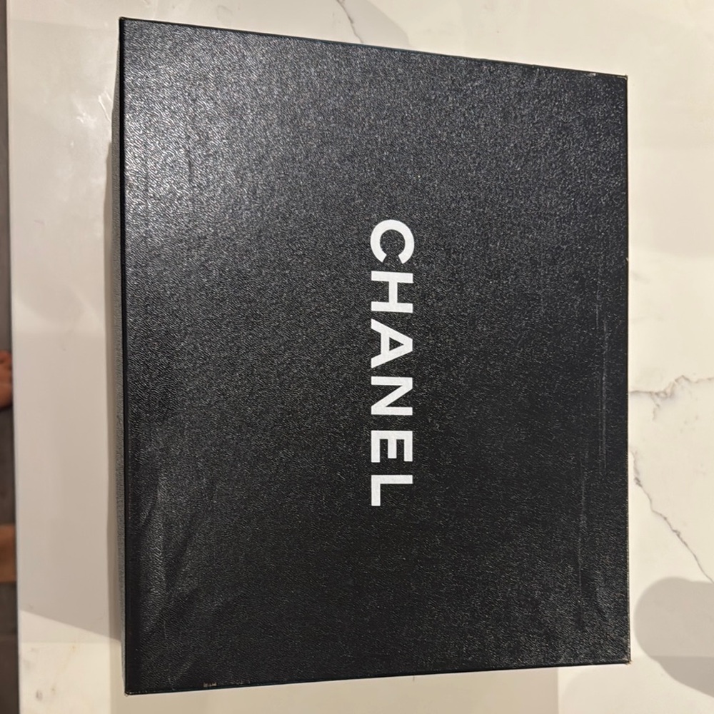 CHANEL Black Gift Box with White Logo